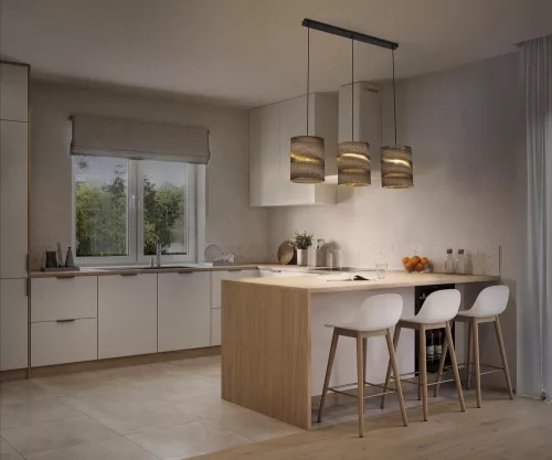 Dekoratív E27 barna kartonból készült függesztett mennyezeti lámpa dekoráció Ledvance