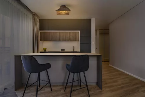 Dekoratív mennyezeti lámpa E27 kartonból, barna dekorral, Ledvance