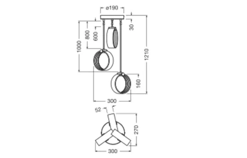 Dekoratív LED függő mennyezeti lámpa 20W 1300lm 3000K - 4200K - 6500K CCT fekete dekoráció Ledvance