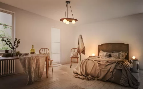 G9 barna agyagdíszítésű Ledvance dekoratív függő mennyezeti lámpa