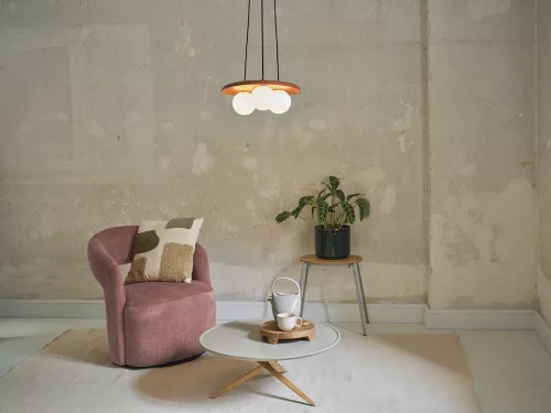 G9 barna agyagdíszítésű Ledvance dekoratív függő mennyezeti lámpa