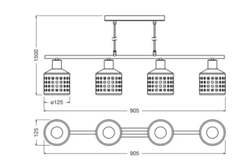 Dekoratív barna E27 agyag mennyezeti lámpa dekoráció Ledvance