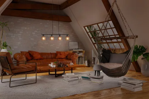 Dekoratív barna E27 agyag mennyezeti lámpa dekoráció Ledvance