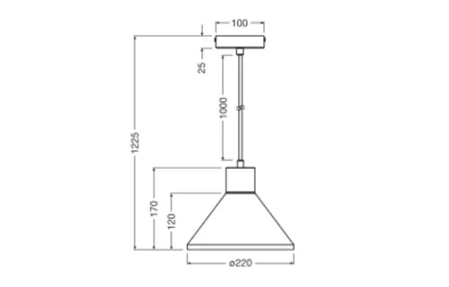 Dekoratív E27-es Mennyezeti Lámpa Szürke Barna Beton Dekorációval Ledvance