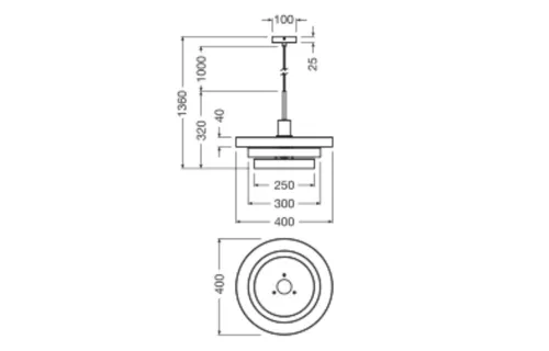 Dekoratív E27 Függesztett Mennyezeti Lámpa Kék Rózsaszín Dekor Ledvance