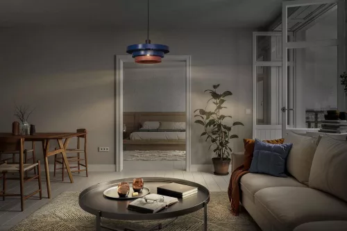 Dekoratív E27 Függesztett Mennyezeti Lámpa Kék Rózsaszín Dekor Ledvance