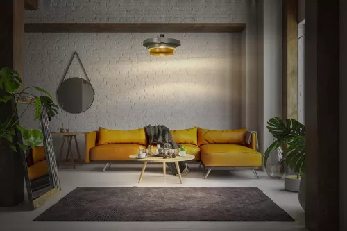 Dekoratív E27 Függesztett Mennyezeti Lámpa Zöld Sárga Dekorációval Ledvance