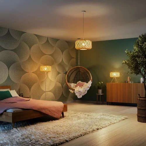 Dekoratív mennyezeti lámpa E27 bézs dekor Ledvance