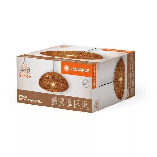 Dekoratív E27 mennyezeti lámpa bézs dekorációval Ledvance