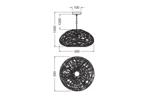 Dekoratív E27 mennyezeti lámpa bézs dekorációval Ledvance