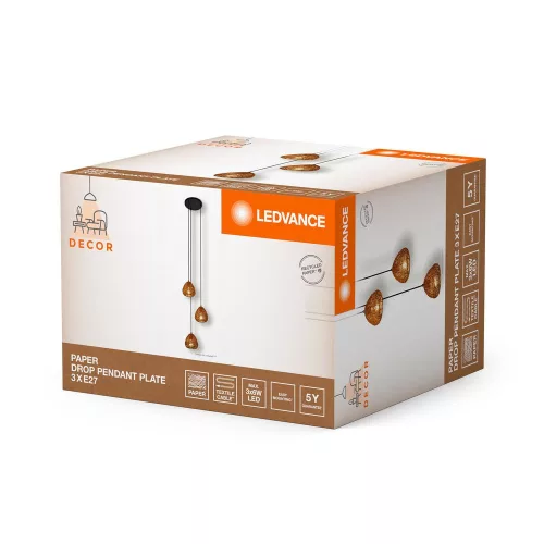 Dekoratív E27 bézs színű dekor Ledvance függő mennyezeti lámpa