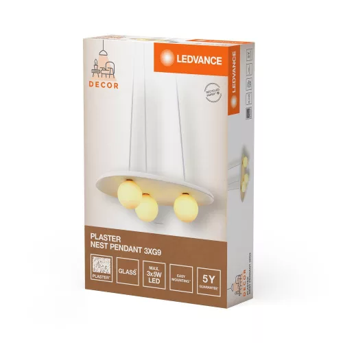 G9 fehér dekor Ledvance dekoratív függő mennyezeti lámpa