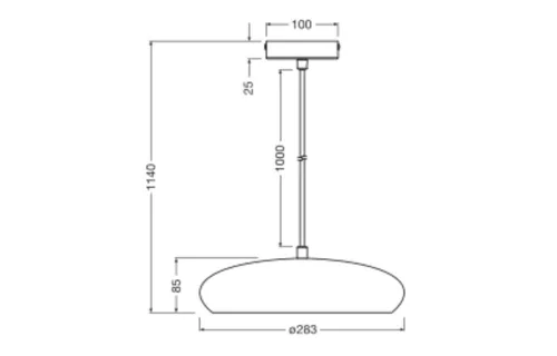 Dekoratív E27 Fehér Függesztett Mennyezeti Lámpa Decor Ledvance