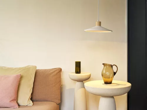 Dekoratív E27 Függesztett Mennyezeti Lámpa Fehér Barna Dekorációval Ledvance