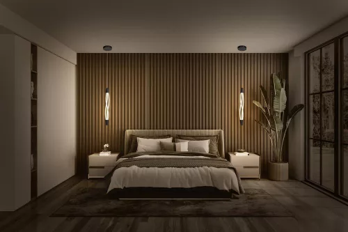 Dekoratív LED függő mennyezeti lámpa 18W 1800lm 3000K Meleg, szabályozható fényerejű, függő, szürke dekorációval, Ledvance