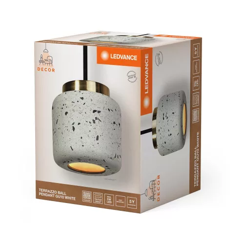 Dekoratív GU10 Függesztett Mennyezeti Lámpa Fehér Terrazzo Dekor Ledvance
