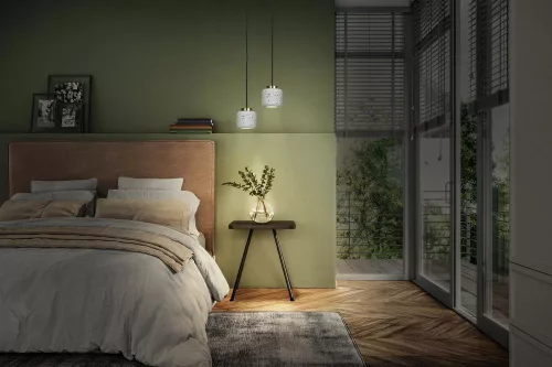 Dekoratív GU10 Függesztett Mennyezeti Lámpa Fehér Terrazzo Dekor Ledvance