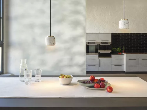 Dekoratív GU10 Függesztett Mennyezeti Lámpa Fehér Terrazzo Dekor Ledvance