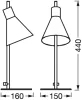 LED Dekoratív Asztali Lámpa 5W 260lm 3000K Meleg Fekete Dekor Ledvance