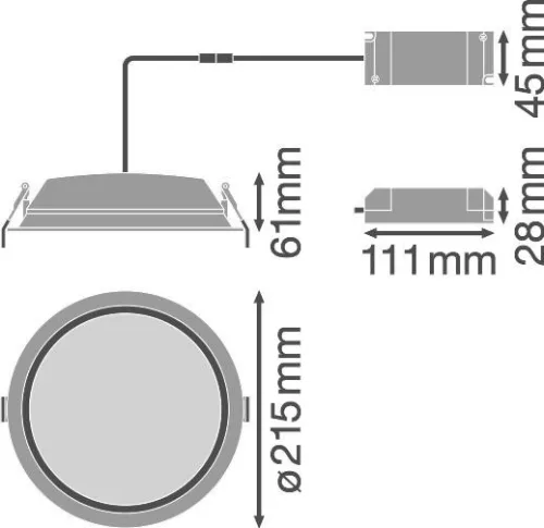 LED panel süllyesztett spotlámpa 35W 3150lm 4000K semleges spot fehér beépíthető lámpa Ledvance