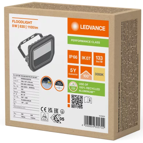 LED reflektor 8W 1100lm 3000K IP66 fehér LEDVANCE reflektor