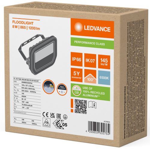 LED reflektor 8W 1200lm 6500K IP66 fehér LEDVANCE reflektor