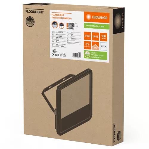 LED reflektor 133W 20000lm 4000K IP66 fekete LEDVANCE reflektor