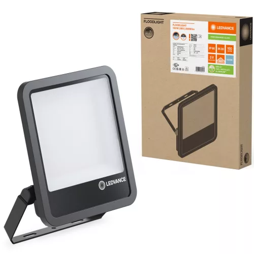 LED reflektor 133W 20000lm 6500K IP66 fekete LEDVANCE reflektor