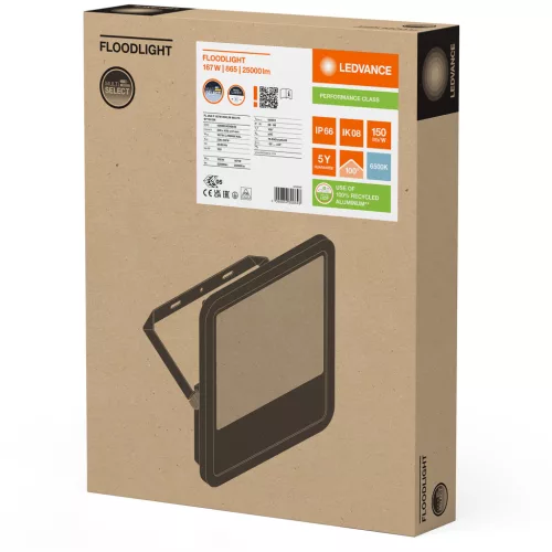 LED reflektor 167W 25000lm 6500K IP66 fekete LEDVANCE reflektor