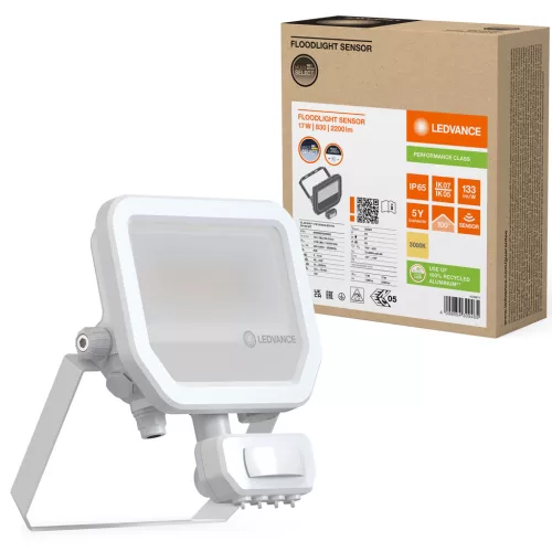 LED-es reflektor 17W 2200lm 3000K IP65 fehér mozgásérzékelővel LEDVANCE reflektor