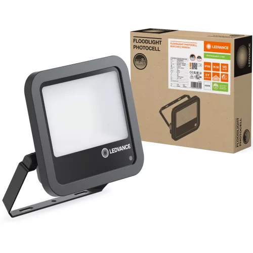 LED-es reflektor 69W 10000lm 4000K IP66 fekete alkonyérzékelővel LEDVANCE reflektor