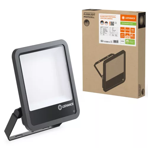 LED-es reflektor 133W 20000lm 4000K IP66 fekete alkonyérzékelővel LEDVANCE reflektor