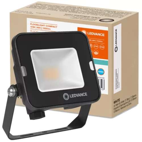 LED reflektor 10W 1000lm 6500K IP65 Fekete LEDVANCE COMPACT V