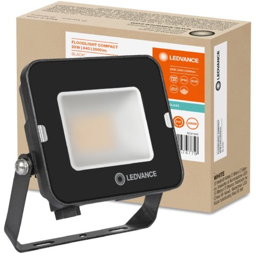 LED reflektor 20W 2000lm 4000K IP65 Fekete LEDVANCE COMPACT V