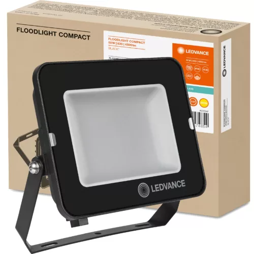 LED reflektor 50W 4500lm 3000K IP65 Fekete LEDVANCE COMPACT V