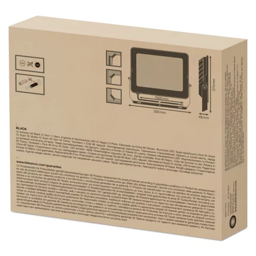 LED reflektor 135W 13500lm 4000K IP65 fekete LEDVANCE COMPACT V