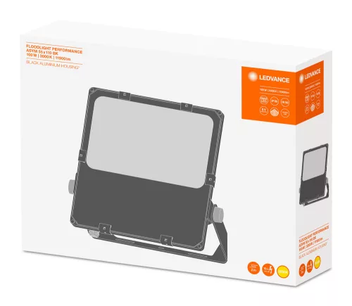 LED reflektor kültéri spotlámpa 100W 11900lm 3000K IP66 Black Floodlight Ledvance