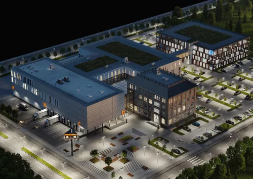 LED reflektor kültéri spotlámpa 50W 5700lm 3000K IP66 fekete reflektor Ledvance