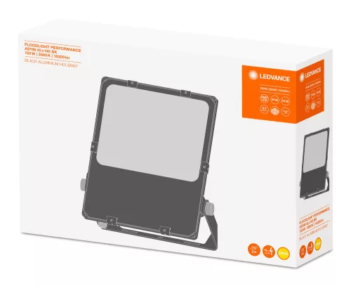 LED-es reflektor kültéri spotlámpa 150W 18300lm 3000K IP66 Black Floodlight Ledvance