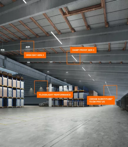 LED-es reflektor kültéri spotlámpa 150W 19800lm 4000K IP66 fekete reflektor Ledvance