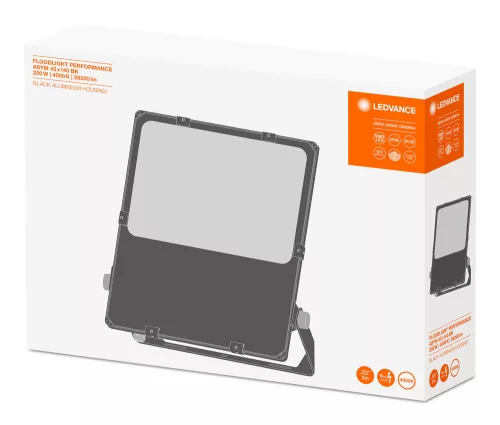 LED reflektor kültéri spotlámpa 200W 26200lm 4000K IP66 fekete reflektor Ledvance