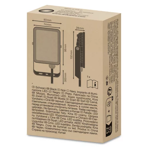 LED reflektor 10W 6500K 900lm IP65 fekete LEDVANCE ESSENTIAL