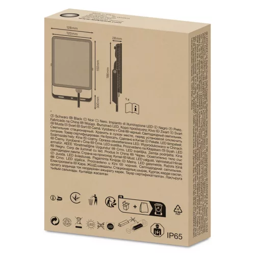 LED reflektor 30W 3000K 2550lm IP65 fekete LEDVANCE ESSENTIAL