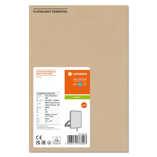 LED reflektor 30W 6500K 2700lm IP65 fekete LEDVANCE ESSENTIAL