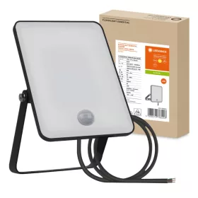   LED reflektor 20W 3000K 1600lm IP65 fekete LEDVANCE ESSENTIAL SENSOR mozgásérzékelővel