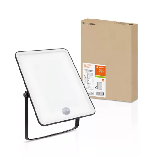LED reflektor 50W 4000K 4500lm IP65 fekete LEDVANCE ESSENTIAL SENSOR mozgásérzékelővel