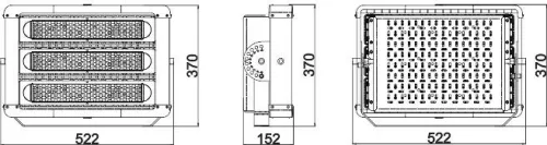 LED reflektor kültéri spotlámpa 300W 36600lm 5700K IP65 Black Floodlight Ledvance
