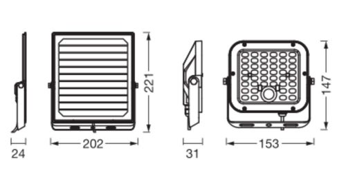 Solar Floodlight LED spotlámpa kültéri lámpa 10W 1400lm 4000K IP65 fekete mozgás- és szürkületérzékelővel Endura Ledvance