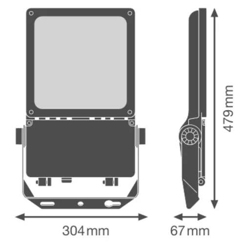 LED-es reflektor kültéri spotlámpa 80W 8300lm 2200K IP66 fehér reflektor Ledvance