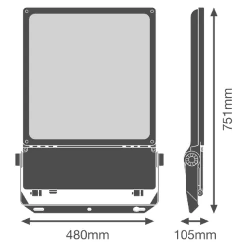 LED-es reflektor kültéri spotlámpa szabályozható 36W 52500lm 4000K IP66 fehér reflektor Ledvance
